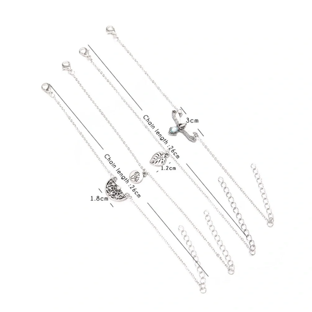 *CALLIOPE* 4-Pc Silver Eagle Fashion Bracelet Set